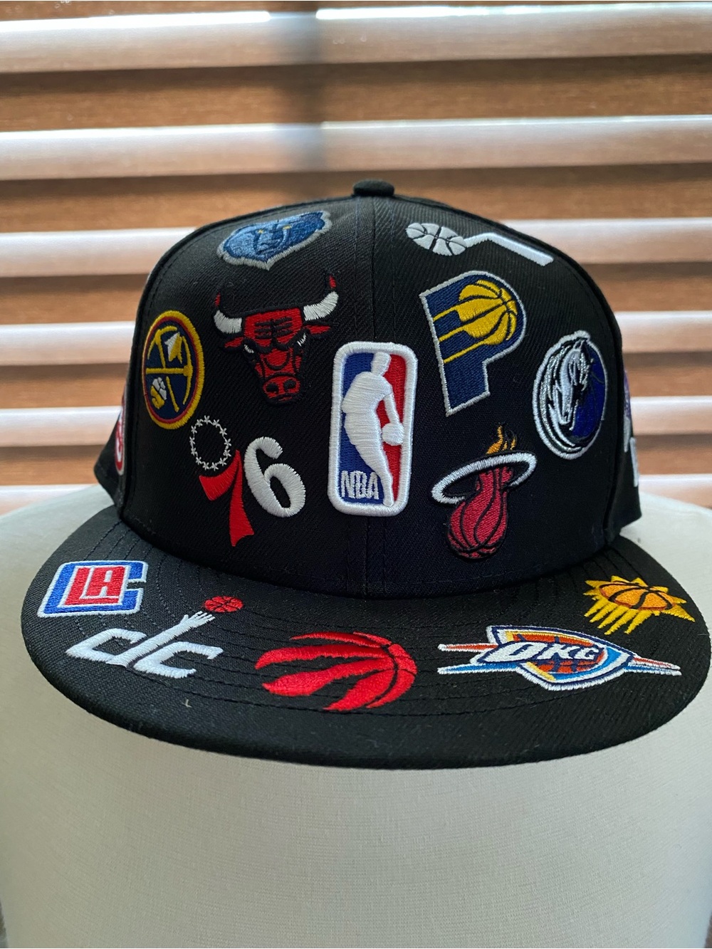 New Era NBA 9FIFTY All Over Print Snapback Hat-Black
